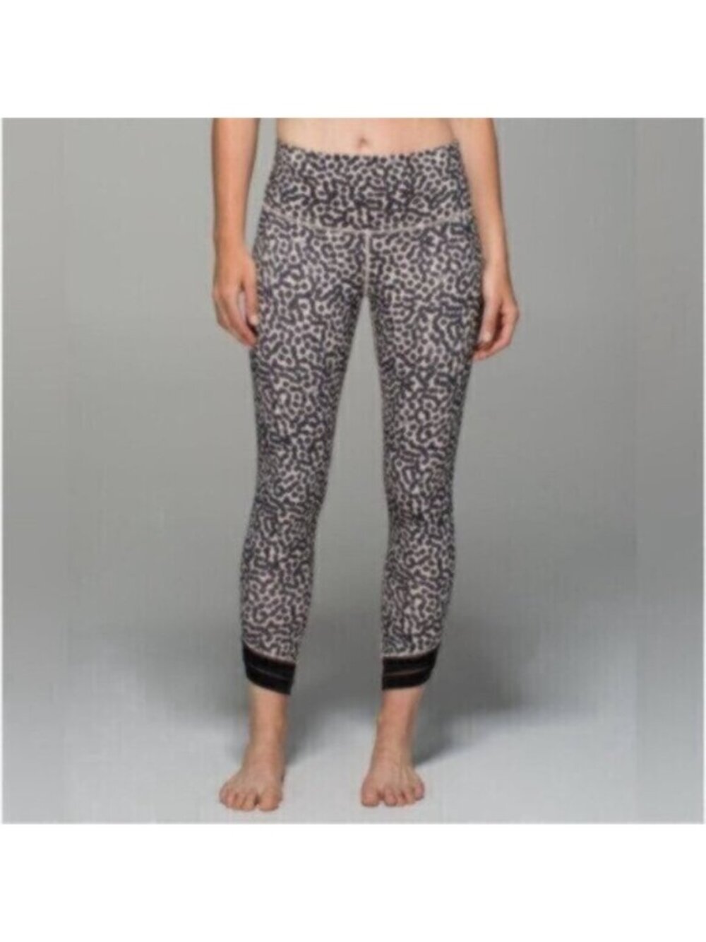 Lululemon Women's Black Wrap Mesh High Times Legging Pant Size 4